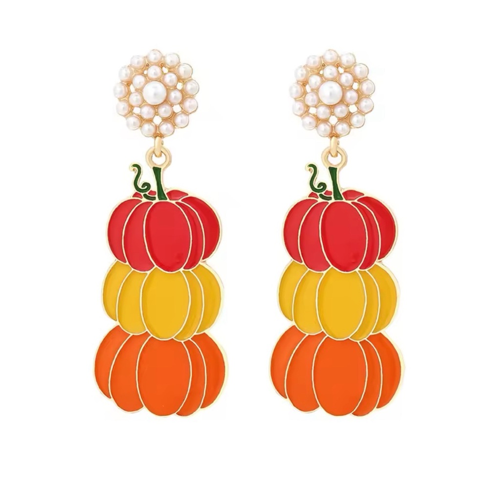 Pumpkin Pearl Fall Earrings